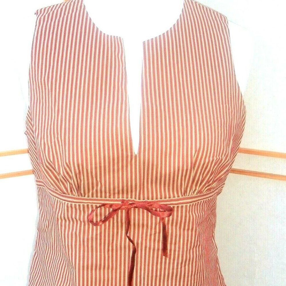 Vtg 90s Express Top Stretch SZ 7/8 Striped Blouse